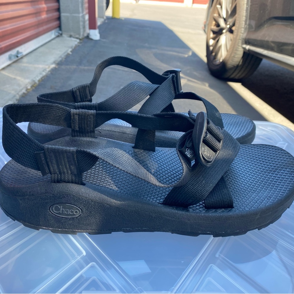 Chaco Solid Men’s Black Adjustable Ankle Strap Su… - image 4